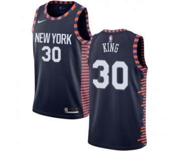 Men's Nike New York Knicks #30 Bernard King Swingman Navy Blue NBA Jersey - 2018-19 City Edition