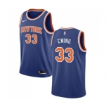 Men's Nike New York Knicks #33 Patrick Ewing Swingman Royal Blue NBA Jersey - Icon Edition