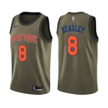 Men's Nike New York Knicks #8 Michael Beasley Swingman Green Salute to Service NBA Jersey