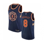 Men's Nike New York Knicks #8 Michael Beasley Swingman Navy Blue NBA Jersey - City Edition