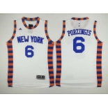 Nba New York Knicks #6 Porzingis 2016 Home White New Swingman  Jersey[Porzingis]