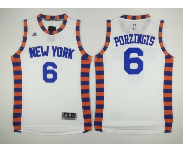 Nba New York Knicks #6 Porzingis 2016 Home White New Swingman  Jersey[Porzingis]