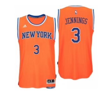 New York Knicks #3 Brandon Jennings 2016 Alternate Orange New Swingman Jersey