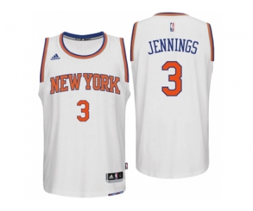 New York Knicks #3 Brandon Jennings 2016 Home White New Swingman Jersey