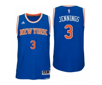 New York Knicks #3 Brandon Jennings 2016 Road Blue New Swingman Jersey