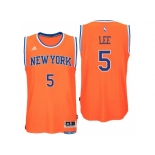 New York Knicks #5 Courtney Lee 2016 Alternate Orange New Swingman Jersey