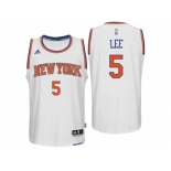 New York Knicks #5 Courtney Lee 2016 Home White New Swingman Jersey