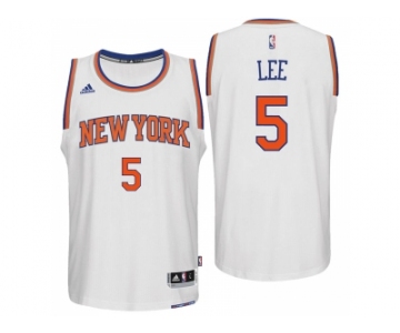 New York Knicks #5 Courtney Lee 2016 Home White New Swingman Jersey