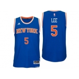 New York Knicks #5 Courtney Lee 2016 Road Blue New Swingman Jersey