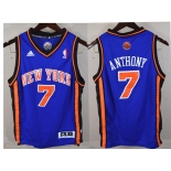 New York Knicks #7 Carmelo Anthony Revolution 30 Swingman Blue Jersey