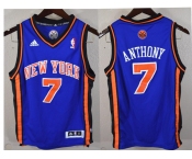 New York Knicks #7 Carmelo Anthony Revolution 30 Swingman Blue Jersey