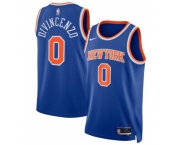 New York Knicks Nike Association Edition Swingman #0 Jersey Blue Donte DiVincenzo