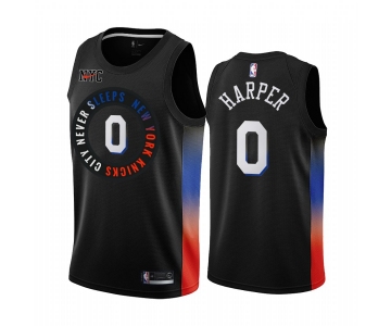 Nike Knicks #0 Jared Harper Black NBA Swingman 2020-21 City Edition Jersey