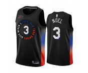 Nike Knicks #3 Nerlens Noel Black NBA Swingman 2020-21 City Edition Jersey