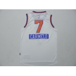 nba jerseys new york knicks #7 carmelo white[2014 christmas edition]