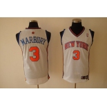 nba knicks #3 marbury white(fans edition)