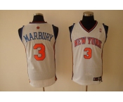 nba knicks #3 marbury white(fans edition)