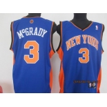 nba knicks #3 mcgrady blue