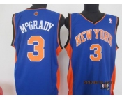 nba knicks #3 mcgrady blue