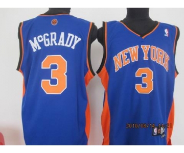 nba knicks #3 mcgrady blue