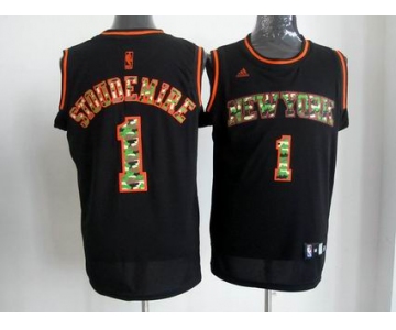 nba new york knicks #1 stoudemire black[camo fashion swingman]