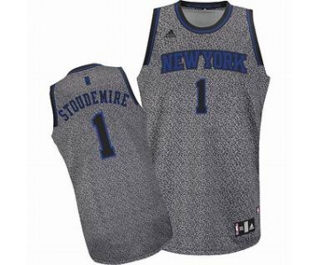 nba new york knicks #1 stoudemire grey[static fashion swingman]