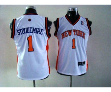 nba new york knicks #1 stoudemire white