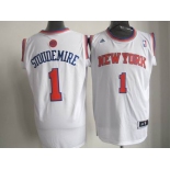 nba new york knicks #1 stoudemire white[revolution 30 swingman]