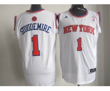 nba new york knicks #1 stoudemire white[revolution 30 swingman]