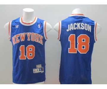 nba new york knicks #18 jackson blue