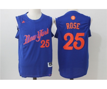 nba new york knicks #25 rose blue[2016 Christmas edition]