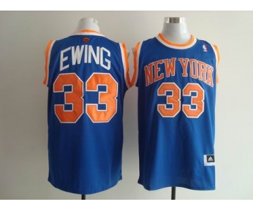 nba new york knicks #33 ewing blue