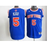 nba new york knicks #5 jason kidd blue[revolution 30 swingman]