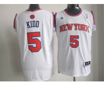 nba new york knicks #5 jason kidd white[revolution 30 swingman]