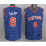 nba new york knicks #8 smith blue leopard print[2014 new]