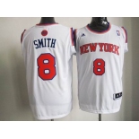 nba new york knicks #8 smith white[revolution 30 swingman]