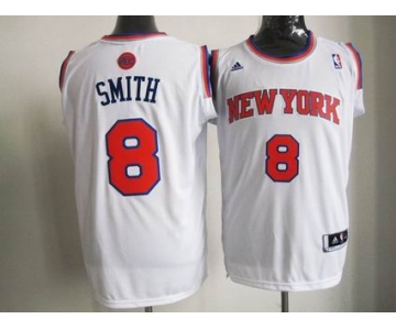 nba new york knicks #8 smith white[revolution 30 swingman]