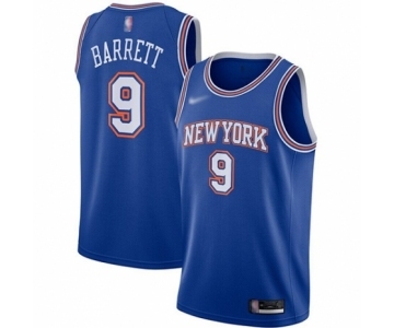 Women's New York Knicks #9 RJ Barrett Swingman Blue Basketball Jersey - Statement Edition