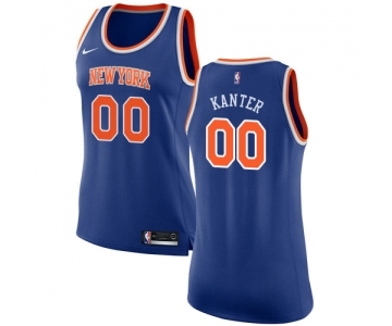 Women's Nike New York Knicks #00 Enes Kanter Swingman Royal Blue NBA Jersey - Icon Edition