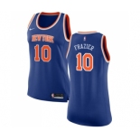 Women's Nike New York Knicks #10 Walt Frazier Swingman Royal Blue NBA Jersey - Icon Edition