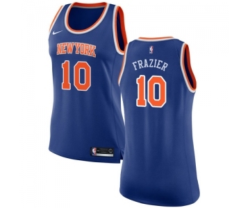 Women's Nike New York Knicks #10 Walt Frazier Swingman Royal Blue NBA Jersey - Icon Edition