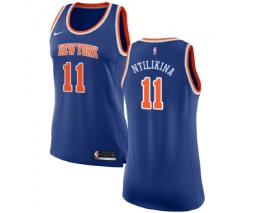 Women's Nike New York Knicks #11 Frank Ntilikina Swingman Royal Blue NBA Jersey - Icon Edition