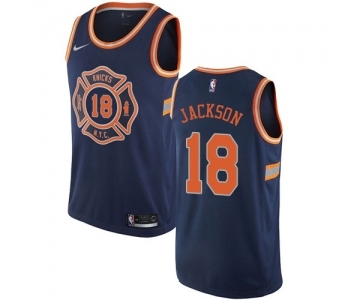 Women's Nike New York Knicks #18 Phil Jackson Swingman Navy Blue NBA Jersey - City Edition