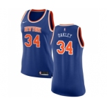 Women's Nike New York Knicks #34 Charles Oakley Swingman Royal Blue NBA Jersey - Icon Edition