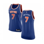 Women's Nike New York Knicks #7 Carmelo Anthony Swingman Royal Blue NBA Jersey - Icon Edition