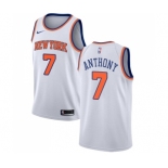 Women's Nike New York Knicks #7 Carmelo Anthony Swingman White NBA Jersey - Association Edition