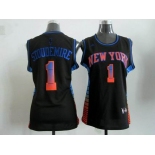 women nba jerseys new york knicks #1 stoudemire black[limited edition]