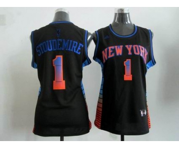 women nba jerseys new york knicks #1 stoudemire black[limited edition]