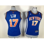 women nba jerseys new york knicks #17 jeremy lin blue