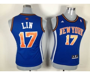 women nba jerseys new york knicks #17 jeremy lin blue